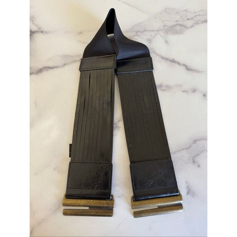 Mark Vintage y2k women’s small medium black belt gladiator wide stretchy